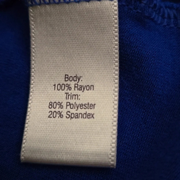 J-Lo Jennifer Lopez Royal Blue Tank Top Rivets Net Trim Hi-Low Hem Women size 3X - Picture 8 of 11